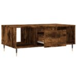 Table basse Chêne fumé 90x50x36,5 cm Bois d'ingénierie – Image 4