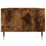 Table basse Chêne fumé 90x50x36,5 cm Bois d'ingénierie – Image 5