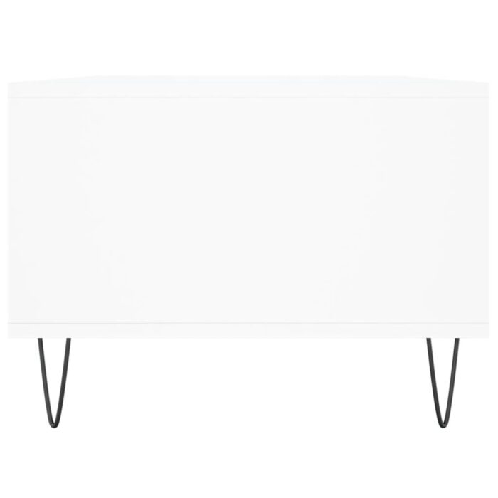 Table basse Blanc 90x50x36,5 cm Bois d'ingénierie – Image 5