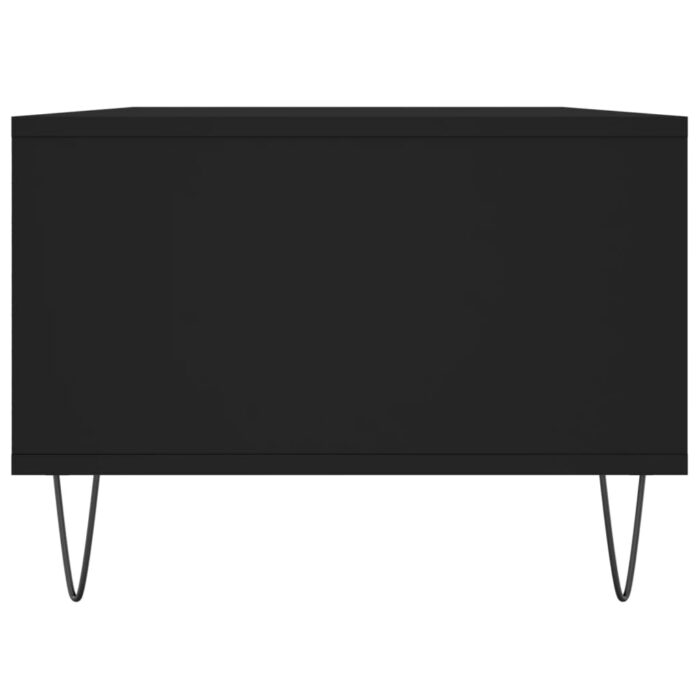 Table basse Noir 90x50x36,5 cm Bois d'ingénierie – Image 5
