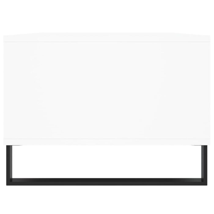 Table basse Blanc 90x50x36,5 cm Bois d'ingénierie – Image 5