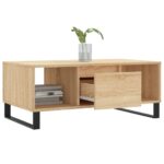 Table basse Chêne sonoma 90x50x36,5 cm Bois d'ingénierie – Image 2