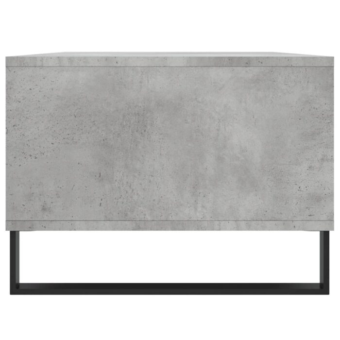 Table basse Gris béton 90x50x36,5 cm Bois d'ingénierie – Image 5