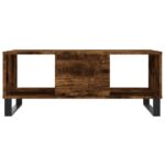 Table basse Chêne fumé 90x50x36,5 cm Bois d'ingénierie – Image 3