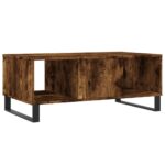 Table basse Chêne fumé 90x50x36,5 cm Bois d'ingénierie – Image 6