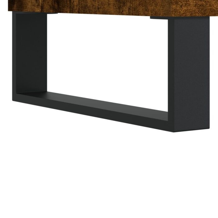 Table basse Chêne fumé 90x50x36,5 cm Bois d'ingénierie – Image 7