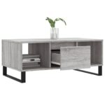 Table basse Sonoma gris 90x50x36,5 cm Bois d'ingénierie – Image 2