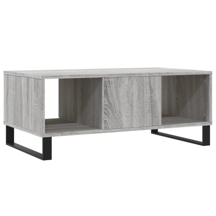 Table basse Sonoma gris 90x50x36,5 cm Bois d'ingénierie – Image 6