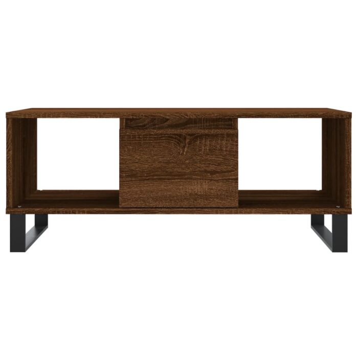 Table basse Chêne marron 90x50x36,5 cm Bois d'ingénierie – Image 3