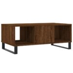 Table basse Chêne marron 90x50x36,5 cm Bois d'ingénierie – Image 6