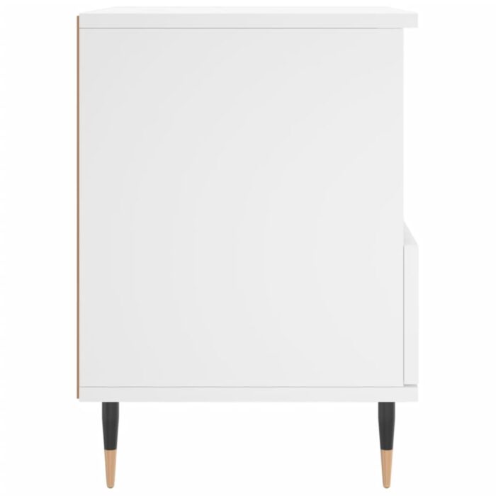 Tables de chevet 2 pcs blanc 40x35x50 cm bois d’ingénierie – Image 6