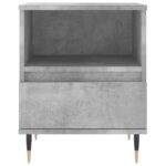 Table de chevet gris béton 40x35x50 cm bois d’ingénierie – Image 3