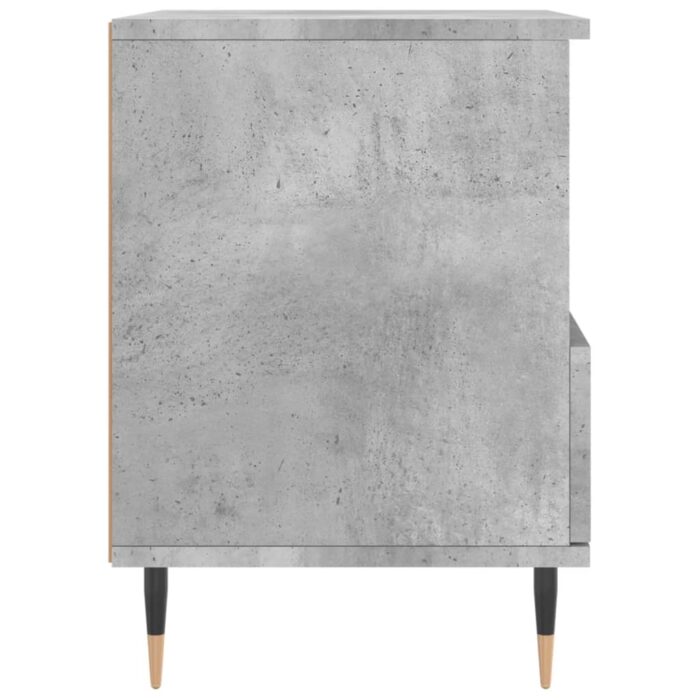 Table de chevet gris béton 40x35x50 cm bois d’ingénierie – Image 5