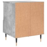 Table de chevet gris béton 40x35x50 cm bois d’ingénierie – Image 6