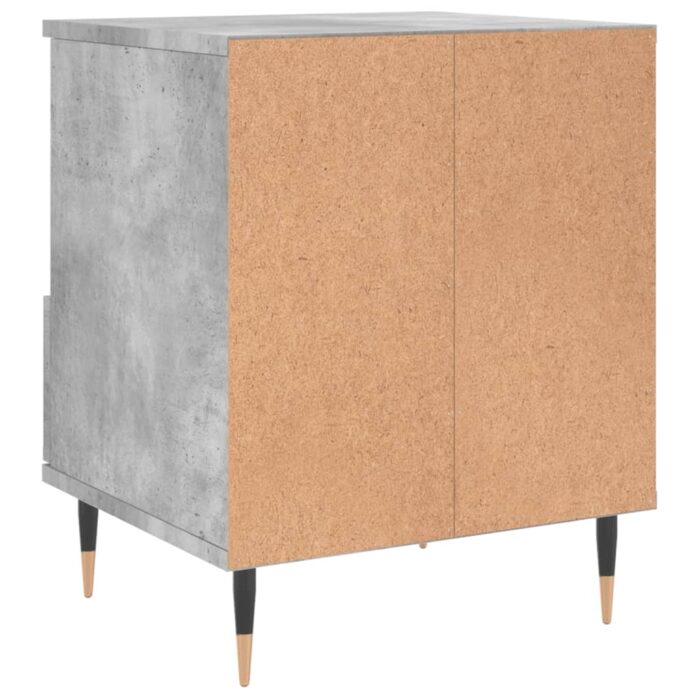 Table de chevet gris béton 40x35x50 cm bois d’ingénierie – Image 6