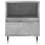 Tables de chevet 2 pcs gris béton 40x35x50 cm bois d’ingénierie – Image 5