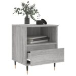 Table de chevet sonoma gris 40x35x50 cm bois d’ingénierie – Image 2