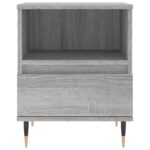 Table de chevet sonoma gris 40x35x50 cm bois d’ingénierie – Image 3