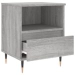 Table de chevet sonoma gris 40x35x50 cm bois d’ingénierie – Image 4