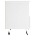 Table de chevet Blanc 40x35x50 cm Bois d’ingénierie – Image 5