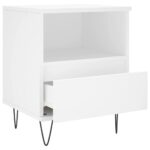 Tables de chevet 2 pcs blanc 40x35x50 cm bois d’ingénierie – Image 4