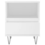 Tables de chevet 2 pcs blanc 40x35x50 cm bois d’ingénierie – Image 5