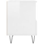 Tables de chevet 2 pcs blanc brillant 40x35x50 cm – Image 6
