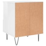 Tables de chevet 2 pcs blanc brillant 40x35x50 cm – Image 7