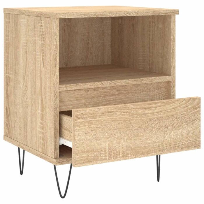 Table de chevet chêne sonoma 40x35x50 cm bois d’ingénierie – Image 3