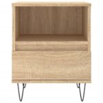 Table de chevet chêne sonoma 40x35x50 cm bois d’ingénierie – Image 4