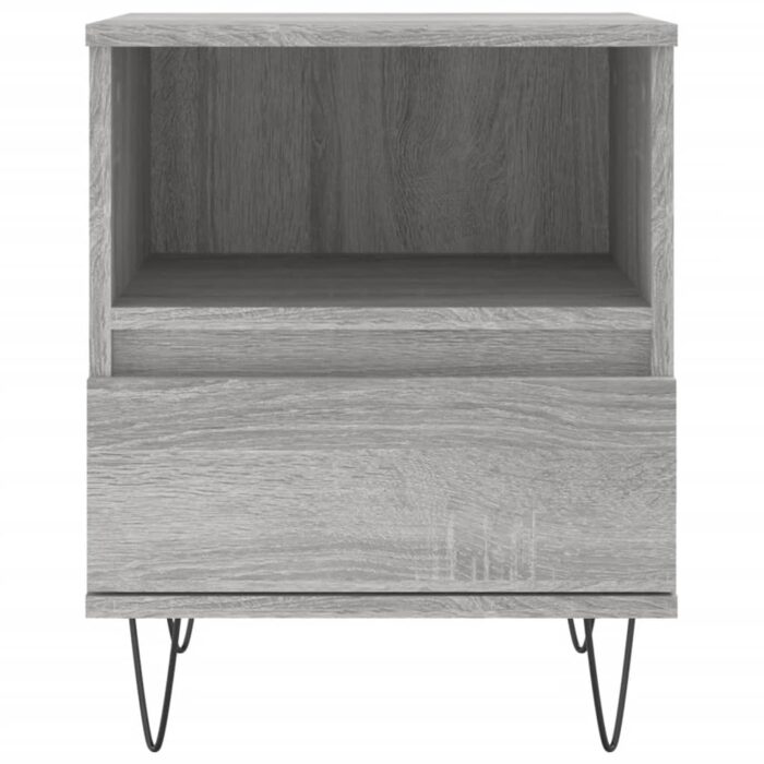 Table de chevet sonoma gris 40x35x50 cm bois d’ingénierie – Image 4