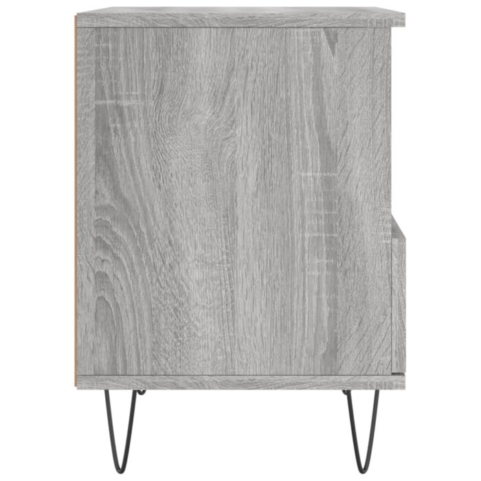 Table de chevet sonoma gris 40x35x50 cm bois d’ingénierie – Image 5