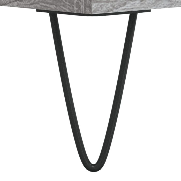 Table de chevet sonoma gris 40x35x50 cm bois d’ingénierie – Image 7