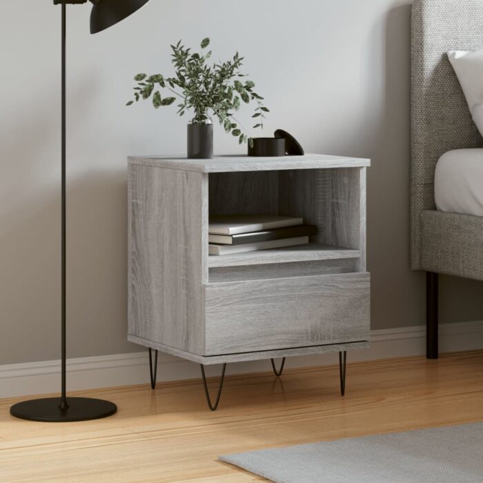 VXL8721012110151_m_en_hd_1.jpg Table de chevet sonoma gris 40x35x50 cm bois d’ingénierie – Image 1