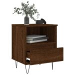 Tables de chevet 2 pcs chêne marron 40x35x50 cm bois ingénierie – Image 2