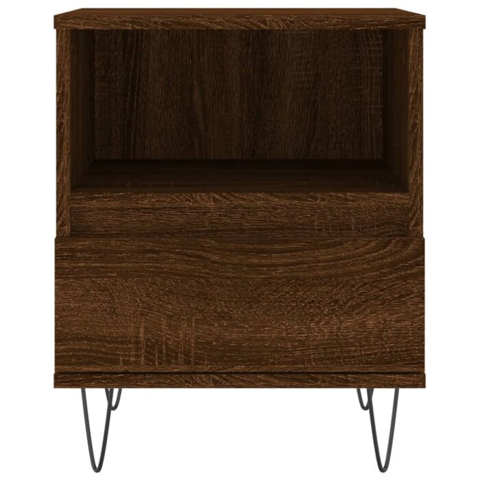 Tables de chevet 2 pcs chêne marron 40x35x50 cm bois ingénierie – Image 5