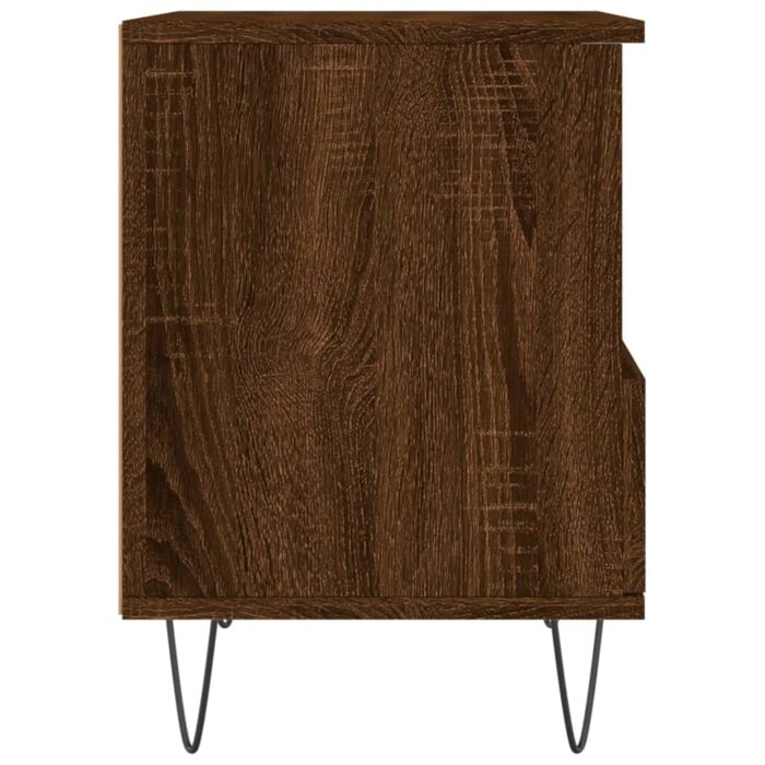 Tables de chevet 2 pcs chêne marron 40x35x50 cm bois ingénierie – Image 6