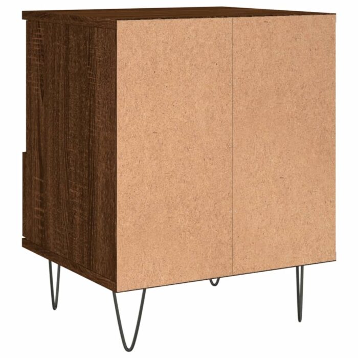 Tables de chevet 2 pcs chêne marron 40x35x50 cm bois ingénierie – Image 7