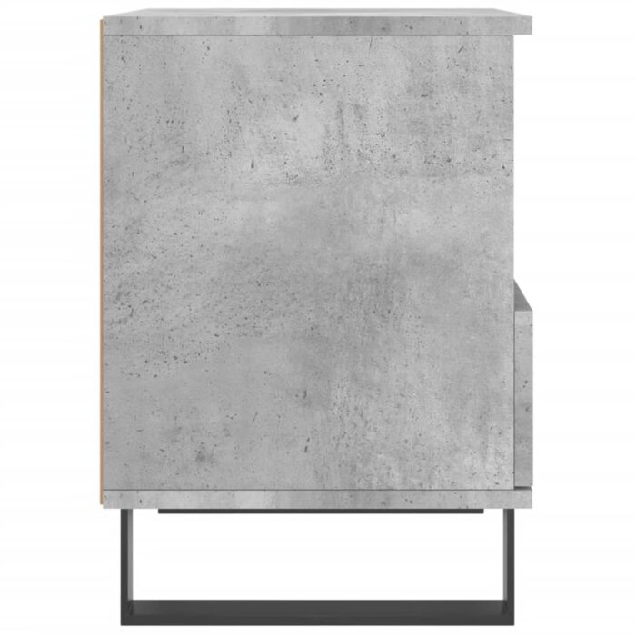 Tables de chevet 2 pcs gris béton 40x35x50 cm bois d’ingénierie – Image 6