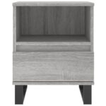 Table de chevet sonoma gris 40x35x50 cm bois d’ingénierie – Image 3