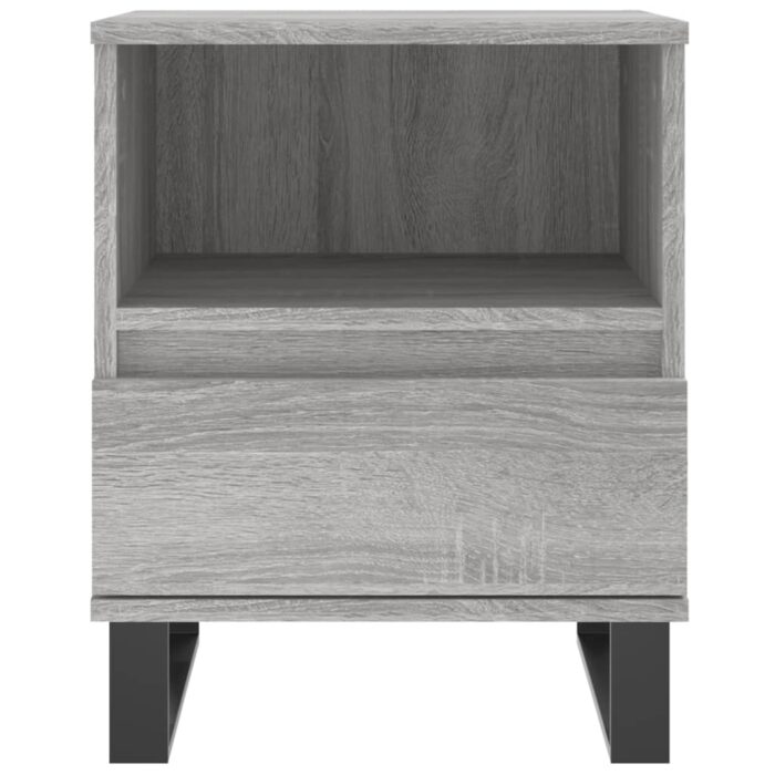 Table de chevet sonoma gris 40x35x50 cm bois d’ingénierie – Image 3