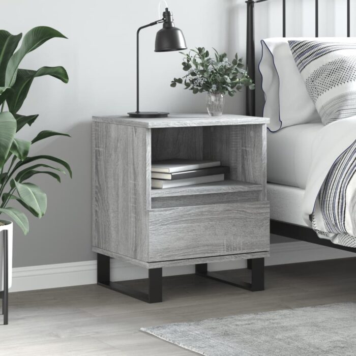 VXL8721012110311_m_en_hd_1.jpg Table de chevet sonoma gris 40x35x50 cm bois d’ingénierie – Image 1