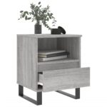 Tables de chevet 2 pcs sonoma gris 40x35x50 cm bois ingénierie – Image 2