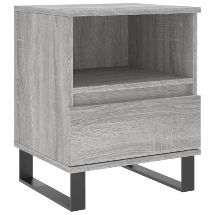 Tables de chevet 2 pcs sonoma gris 40x35x50 cm bois ingénierie – Image 3
