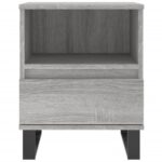 Tables de chevet 2 pcs sonoma gris 40x35x50 cm bois ingénierie – Image 4