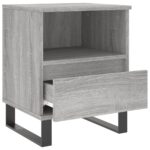 Tables de chevet 2 pcs sonoma gris 40x35x50 cm bois ingénierie – Image 5