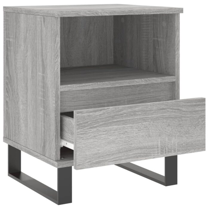 Tables de chevet 2 pcs sonoma gris 40x35x50 cm bois ingénierie – Image 5
