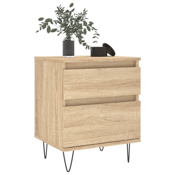 Table de chevet chêne sonoma 40x35x50 cm bois d’ingénierie – Image 2