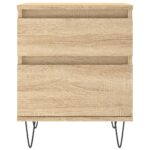 Table de chevet chêne sonoma 40x35x50 cm bois d’ingénierie – Image 3