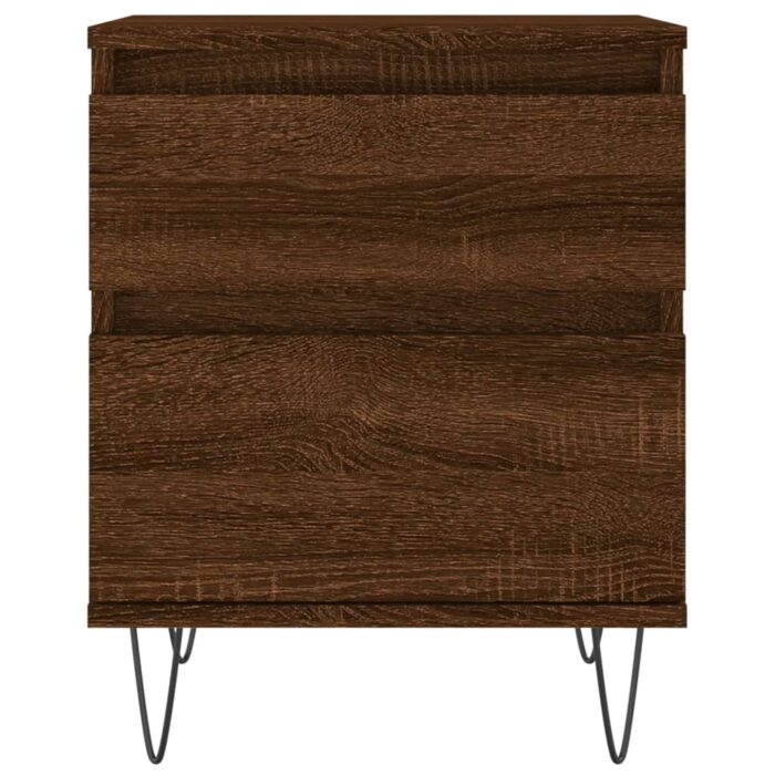 Tables de chevet 2 pcs chêne marron 40x35x50 cm bois ingénierie – Image 4